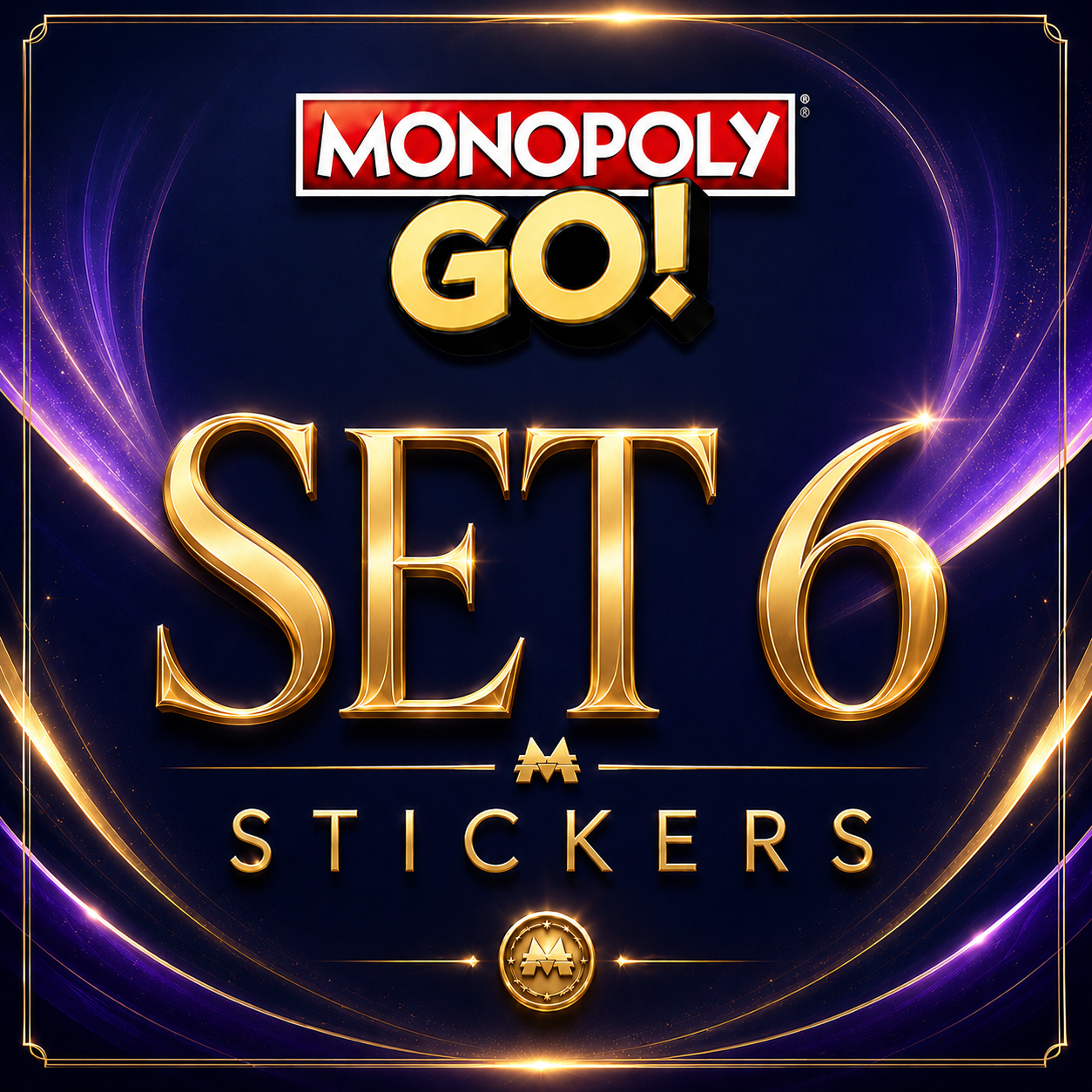 Set 6 Monopoly GO sticker digital delivery by Maple Stickers