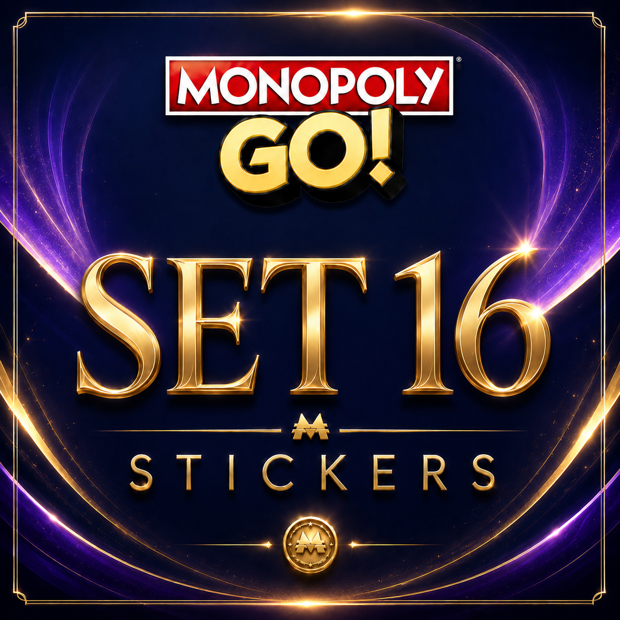 Set 16 Monopoly GO sticker digital delivery by Maple Stickers