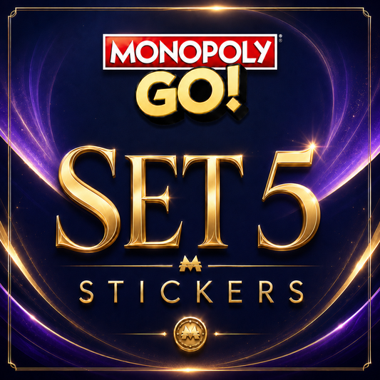 Set 5 Monopoly GO sticker digital delivery by Maple Stickers