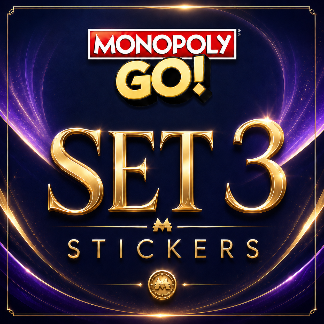 Set 3 Monopoly GO sticker digital delivery by Maple Stickers