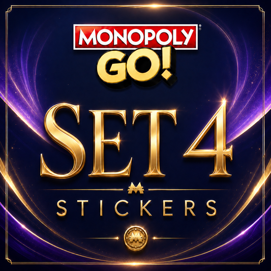 Set 4 Monopoly GO sticker digital delivery by Maple Stickers