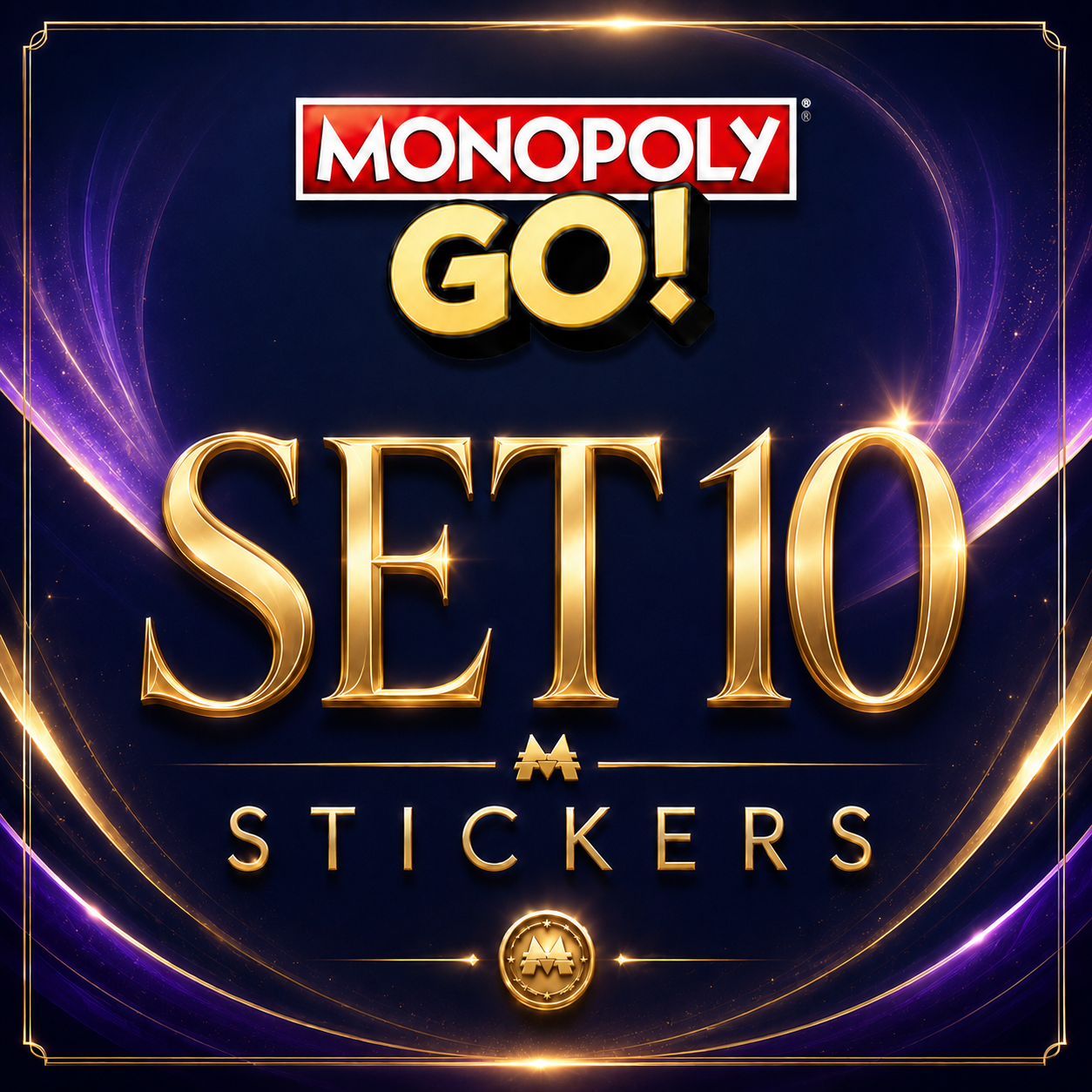 Set 10 Monopoly GO sticker digital delivery by Maple Stickers