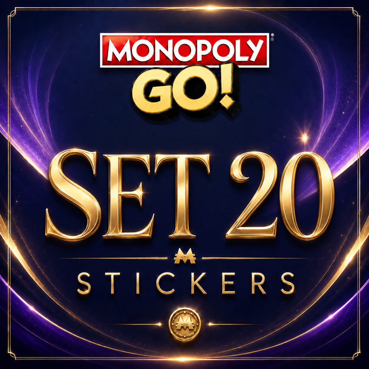 Set 20 Monopoly GO sticker digital delivery by Maple Stickers