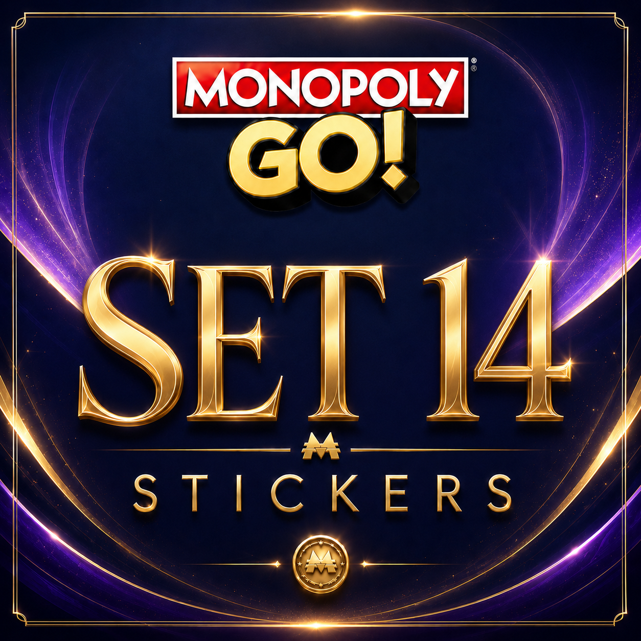 Set 14 Monopoly GO sticker digital delivery by Maple Stickers