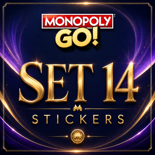 Set 14 Monopoly GO sticker digital delivery by Maple Stickers