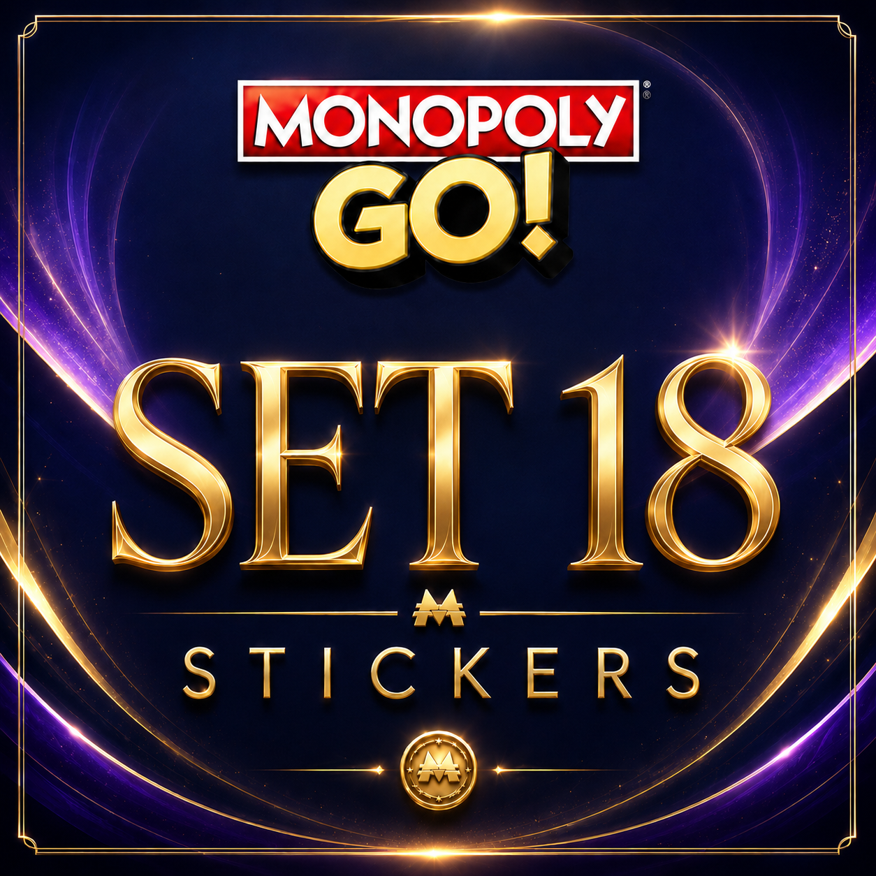 Set 18 Monopoly GO sticker digital delivery by Maple Stickers
