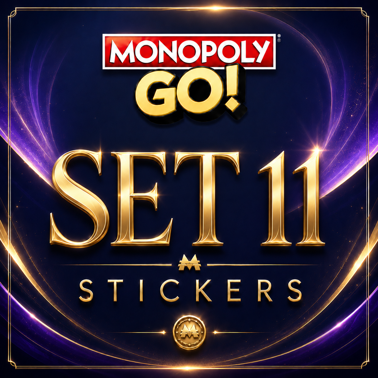 Set 11 Monopoly GO sticker digital delivery by Maple Stickers