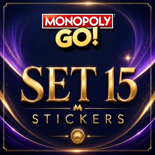 Set 15 Monopoly GO sticker digital delivery by Maple Stickers