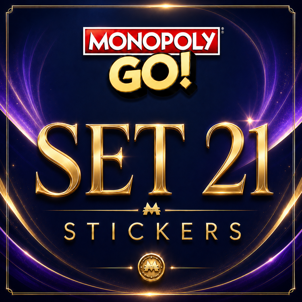 Set 21 Monopoly GO sticker digital delivery by Maple Stickers