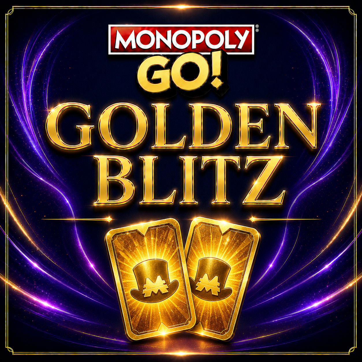 Golden Blitz Monopoly GO sticker service by Maple Stickers